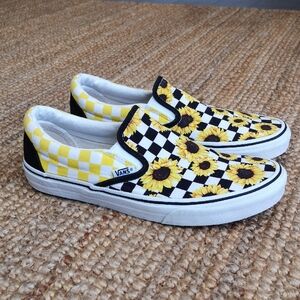 Vans sunflower slip-ons